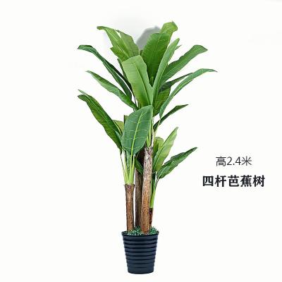 China Natural Artificial Touch 2.8m Tree Bonsai With Barks Real Chinese Banana Artificial Plants Potted For Shop Home Decoration for sale