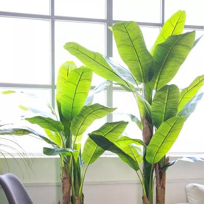 China Tropical Natural Touch Wholesale Garden Leaves Artificial Banana Artificial Plants For Indoor Decoration for sale