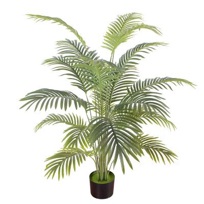 China Artificial Tree Greenery Touch Palms Plastic Bonsai Potted Natural Green Plant Decorative Natural for sale