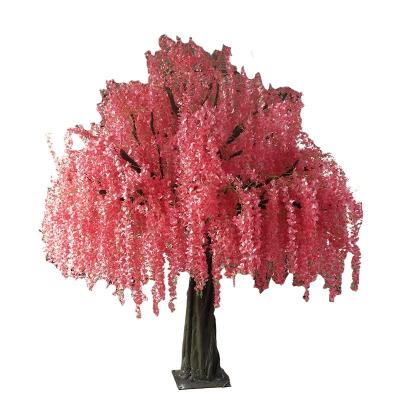 China White Artificial Cherry Blossom Tree Wisteria Flowers Beautiful Colorful Artificial Purple Pink Wedding Tree Decoration Large for sale