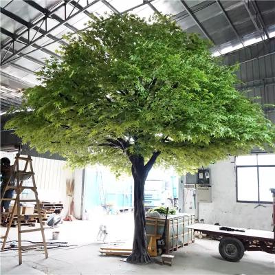 China Beautiful Colorful Artificial Outdoor Green Plastic Trees Decor Maple Tree Giant Artificial Tree For Garden Decoration for sale