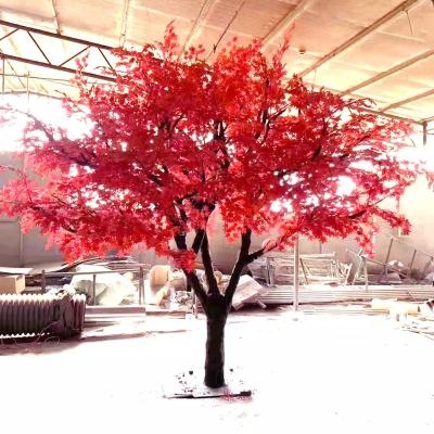 China Beautiful Tree Artificial Plastic Japanese Maple Tree Colorful Artificial Autumn Tree For Sale Home Decor for sale