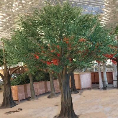 China Beautiful Colorful Artificial Tree 3M-7m Artificial Olive Tree Ornamental Trees Large For Home Decor for sale