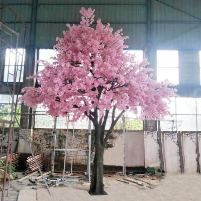 China Silk Cherry Blossom Beautiful Tree Wedding Table Centerpiece Artificial Tree Colorful Artificial Ornament Tree for sale