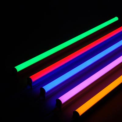 China Warehouse Zhongshan Factory  RGB Red Green Blue Yellow Pink  Purple  1.2m 4FT T5 led tube lights for sale