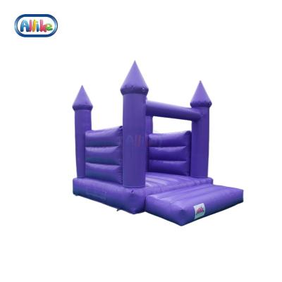 China Outdoor Rainbow Inflatable Blue Castle Floating Inflatable Water Bouncy Castle For Wedding for sale