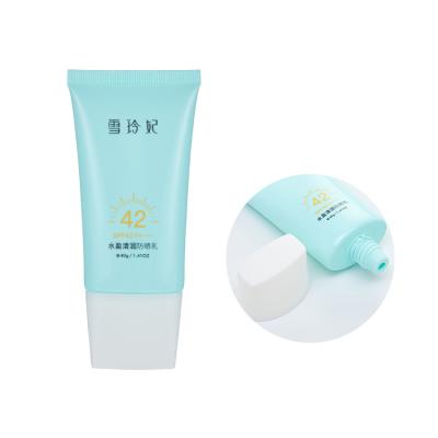 China Wholesale Empty Plastic Cosmetic Packaging 40G Sunscreen Skin Care Packaging Soft Squeeze Tube With Custom Logo for sale