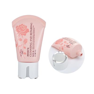 China Wholesale Luxury Pink Squeeze Cosmetics Lotion Skin Care Packaging Plastic Round Body Tube Packaging For Body Cream Cosmetics for sale