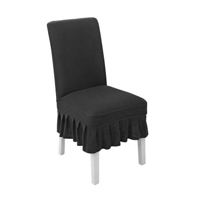 China Plain 2 Seats Party Banquet Christmas Decorations Black White Wedding Chair Covers Dining Chair Cover For Events Dining Room Restaurant for sale