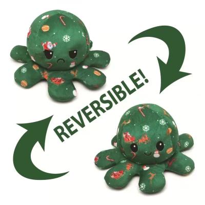 China 2021 New Wholesale Hot Sale Color Christmas Busy Person Toy Double-Sided Reversible Octopus Plush Toy for sale