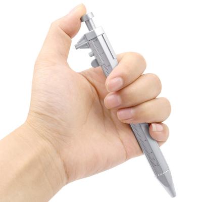 China office & School Pen 2 in 1 Multifunctional Plastic Tip Pen Vernier Caliper Ruler for sale