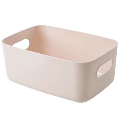 China Recyclable Storage Bin with Handles Large Capacity Multi-Use Storage Box Organizer for Bathroom Toilet Kitchen Living Room for sale