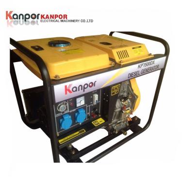 China low fuel consumption 5kva water cooled portable diesel generator genset KP6500DX for sale