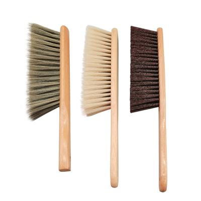 China High Quality Sustainable Household Beech Wool Soft Bed Sofa Solid Wood Dusting Cleaning Brush for sale