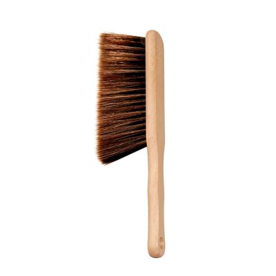 China COZIHOME BenchFireplace Sustainable High Quality Wooden Brush Horse Hair Soft Stiffen Long Handle Wooden Dust Brush for sale