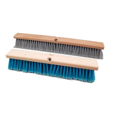 China Soft Flourishing PVC Floor Mop Natural Wood Bristle Brush Head Eco - Friendly Durable Head for sale