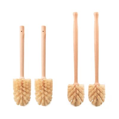 China Two Style Sustainable Soft Shaft Bottle Wood Floor Brush For Household Cleaning for sale