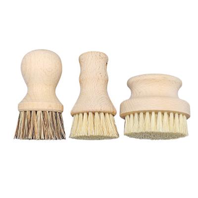 China Natural Sustainable Kitchen Do Brushes Wooden Sisal Dish Brush Tableware for sale