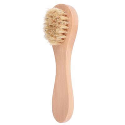 China COZIHOME Long Handle Natural Mini Facial Soft Boar Wooden Bristle Natural Dust Cleaning Clean Brush Brush for sale