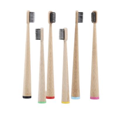 China 2021 Wholesale Disposable Stain Cone Kids Teeth Brush Adult Bamboo Charcoal Toothbrush for sale