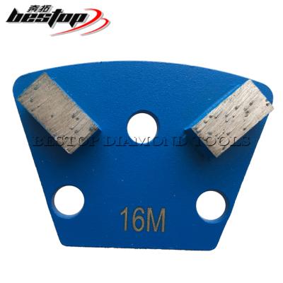 China For Concrete Floor Diamond Grinding Tools Aggressive Grinding Trapezoid For Concrete Two Bars 20x10x10mm for sale