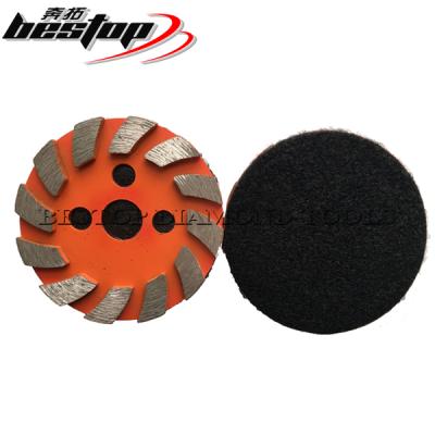 China High Efficiency D100mm Hook And Loop Backed Floor Diamond Grinding Disc for sale