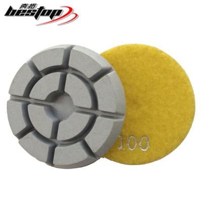 China D76mm Dry / Wet Diamond Polishing Pads Resin Durable 3 Inch Concrete Flooring for sale