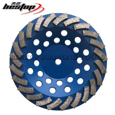 China 7 Inch Concrete and Stone 24-Seg Diamond Floor Grinding Cup Wheels for Stone for sale