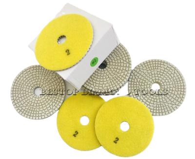 China High Performance Bestop 4 Inch 100mm High Quality Granite Diamond Polishing Pads for sale