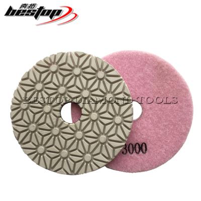 China High Efficiency D100mm Diamond Wet Polishing Pads for Quartz and Granite for sale