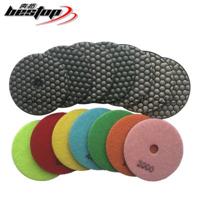 China High Yield D100mm Diamond Dry Polishing Pad for Marble and Concrete for sale