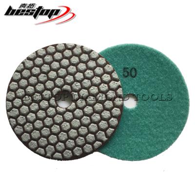 China High Yield 125mm Diamond Dry Polishing Pads for Angle Grinder for sale