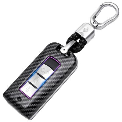 China Luxury Metal Car Key Case Cover Set Gusset For Grandis Pajero Sport Lancer Colt Mitsubishi Outlander Remote Key Asx for sale