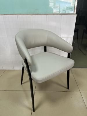 China Customized Color Modern Leather Armchair Easy To Clean Staining Resistant For Dining Room Furniture for sale