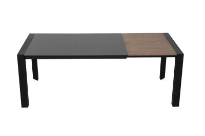 China Ceramic Top Extendable Dining Table 2000mm Length With Black Iron Leg for sale