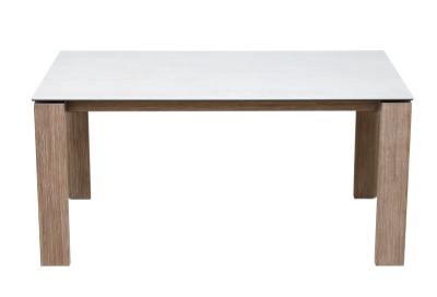 China 1500*800mm Ceramic Material Dining Table With Fixed Type Wooden  Leg for sale