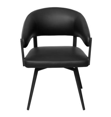 Chine Design élégant Chaises de salle à manger pivotantes noires Facile à nettoyer pour les sièges de la salle à manger à vendre