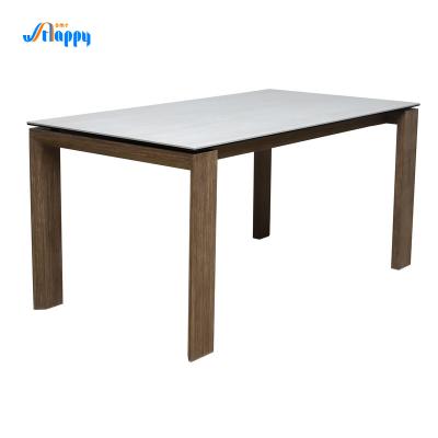 China DT-1009-150 Piernas de madera Cerámica Mesa de comedor personalizada KD Para uso en interiores en venta