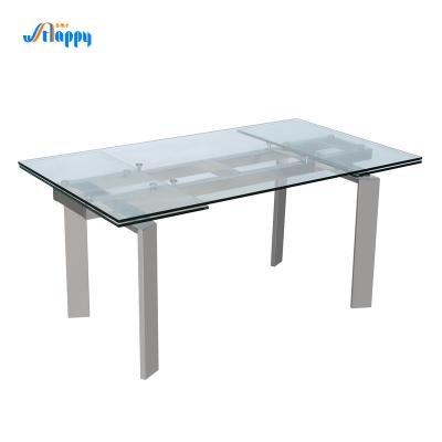 China 90cm moderner Glas-Tisch mit Verlängerung zu verkaufen