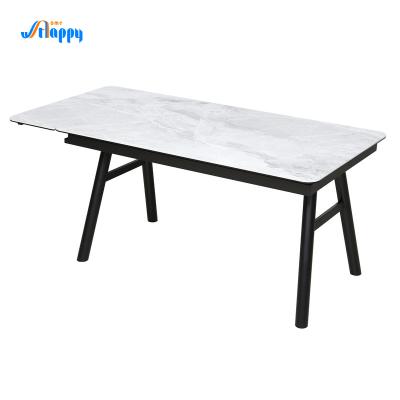 China 1700 mm RTA Uitbreidbare Eettafel Brandbestendig voor thuisgebruik Dt-1027a Te koop