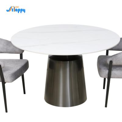 China Flat Packed 1200mm Diameter Round Dining Room Table With Fixed Type DT-1023-120 for sale