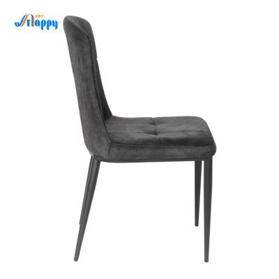 Chine Chaises à manger modernes en cuir en PU noir résistantes aux rayures pour la maison Dc-7538 à vendre