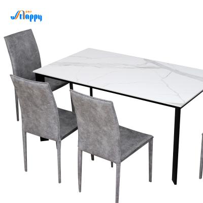 Chine Table à manger en céramique moderne sur mesure avec cadre en fer DT-1017 à vendre