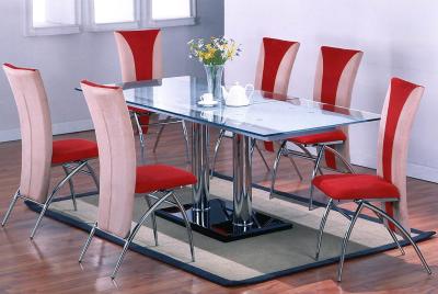 China 2m estilo de vida moderno mesa de jantar extensível DT-809 resistente ao desgaste com estrutura de ferro à venda