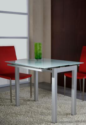 China Mesa de comedor de vidrio extensible de 1200 mm de longitud con estilo euro DT-944 en venta