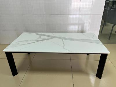 China Rectangle Ceramic Coffee Table Easily Wiped Down With Iron Base CT-510 for sale