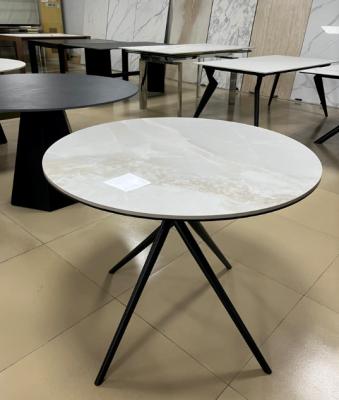 China Diameter 900mm Cut To Size Ceramic Table Top Dining Table DT-1029 Fixed Type For Home Use for sale