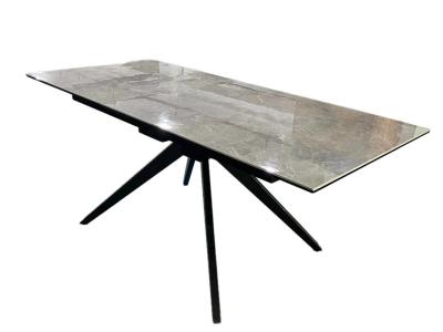 China Geweldige Grauwe Keramische Uitbreidbare Eettafel Euro Stijl DT-1032 1350mm(+350)*800*720mm Lengte Te koop