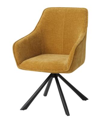 China Upgrade Your Dining Experience with FUPENG Swivel Dining Chair Leather/Fabric Sturdy Metal Base Various Colors Materials for sale