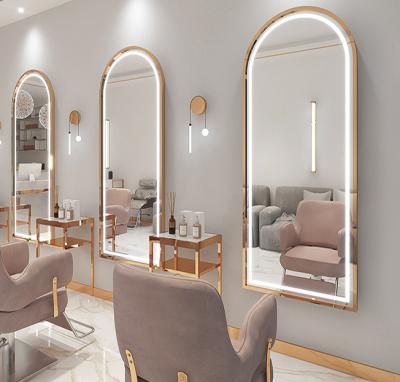 China Modern Modern 2024 Factory wholesale sales of modern design wall hanging luxury hairdressing mirror salon furniture LED wall hanging mirror for sale